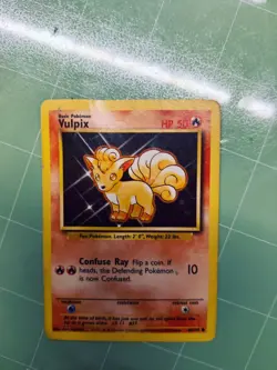Vulpix 68/102 Base Set Unlimited Vintage WOTC Pokemon Card - Image 1