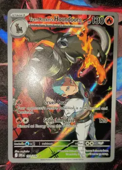 Pokemon Card Team Rocket's Houndoom 191/182 Destined Rivals Full Art IR NM 2025 - Image 1