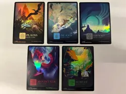 FOIL Basic Land Set of 5 - Full Art Lands - Lost Caverns of Ixalan - MTG Magic - Image 1