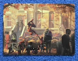 MTG 1x Spider-Man Art Series 2/54 Gold Stamped Signature Friendly neighborhood - Image 1