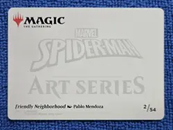 MTG 1x Spider-Man Art Series 2/54 Gold Stamped Signature Friendly neighborhood - Image 2
