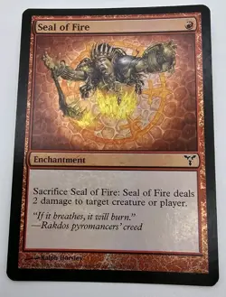 Seal of Fire FOIL Dissension DIS MTG Magic Gathering 1x - Image 1