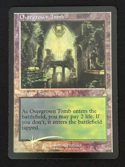 1x MTG Overgrown Tomb (Retro Frame, Foil) - Ravnica Remastered (RVR) #407 - Image 1