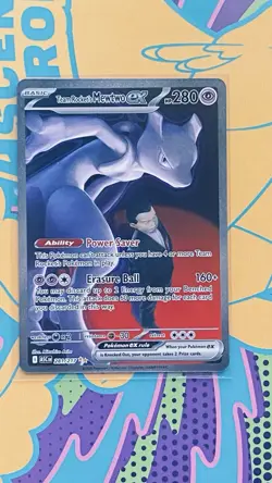Pokemon Team Rocket's Mewtwo EX ASC 281/217 Basic Card Psychic - Image 3