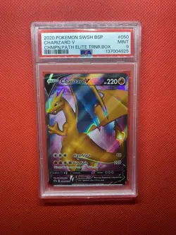 Pokemon Charizard V SWSH050 SWSH: Sword & Shield Black Star Promo - PSA 9 - Image 1