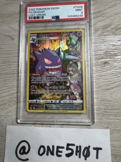 2022 POKEMON SWORD & SHIELD LOST ORIGIN #TG06 FULL ART/GENGAR PSA 9! SWSH - Image 1
