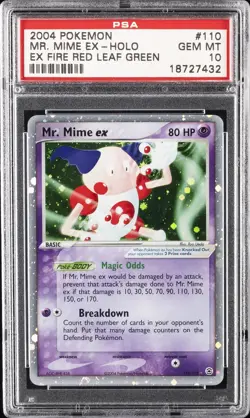 2004 POKEMON EX FIRE RED & LEAF GREEN #110 MR. MIME EX-HOLO PSA 10 - Image 1