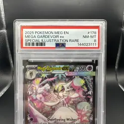 2025 Pokemon Mega Evolutions EN Mega Gardevoir SIR #178 Graded PSA 8 - Image 2