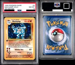 1999 Pokemon Machamp Holo 1st Edition PSA Graded NM-MT 8 - Image 2