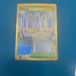 Pokemon Trainer Card Levincia Stadium Gold 244/182 Destined Rivals NM - Image 1