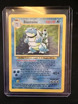 Pokemon Blastoise 100 HP Holo Rare Base Set Stage 2 Card 2/102 English 1999 - Image 1