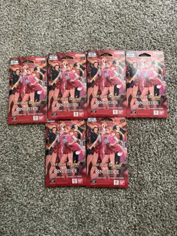 One Piece Card Game EB-03 Heroines Sleeved Booster Packs Lot of 6 Sealed - Image 1