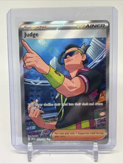 Pokemon Judge 222/182 SV10 Destined Rivals DRI Full Art Trainer Card - Image 1