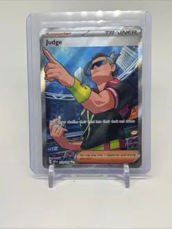 Pokemon Judge 222/182 SV10 Destined Rivals DRI Full Art Trainer Card - Image 2