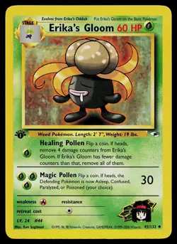 Pokemon Card - Erika's Gloom Gym Heroes 45/132 Uncommon 1st Edition - Image 1