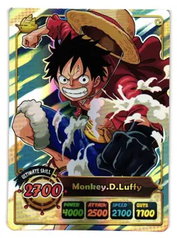 MONKEY D LUFFY One Piece Anime FAN ART Custom Collectible CCG Card - Image 1