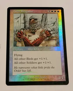 Aven Brigadier FOIL Onslaught LIGHT PLAY NM White Rare MAGIC MTG CARD - Image 1