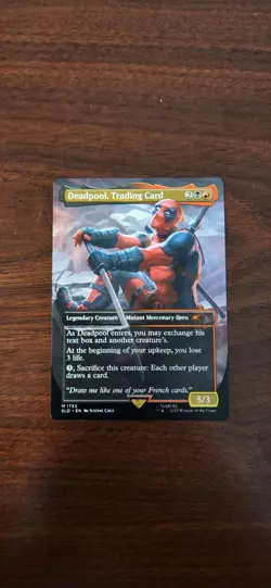 MTG Deadpool, Trading Card Secret Lair Marvel Borderless - Image 1