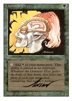 Revised Edition Llanowar Elves Autographed - Image 1