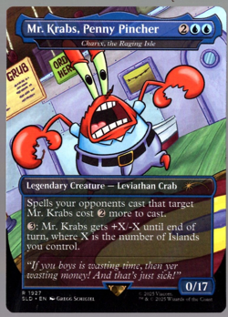 Mr Krabs, Penny Pincher 1927 Borderless Non Foil SpongeBob Secret Lair MTG NM - Image 1
