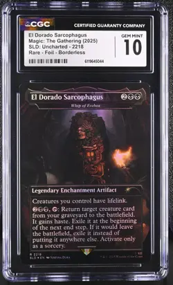 MTG SLD El Dorado Sarcophagus #2218 CGC GEM 10 (Whip of Erebos) Foil Borderless - Image 1