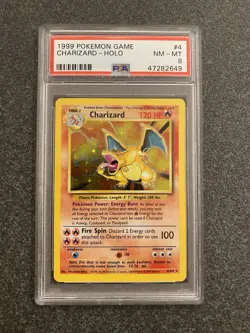 🔥 Charizard HOLO Base Set 1999 PSA 8 Near Mint NM 4/102 Pokemon Card - Image 1
