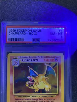 🔥 Charizard HOLO Base Set 1999 PSA 8 Near Mint NM 4/102 Pokemon Card - Image 3