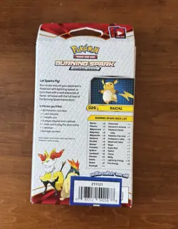 1x Pokemon XY BREAKthrough Burning Spark Theme Deck [Raichu] 2015 NEW AND SEALED - Image 2