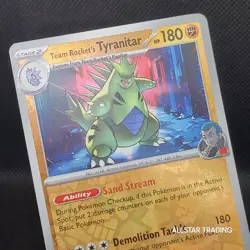 Rev Holo - Team Rocket's Tyranitar 096/182 Pokemon Destined Rivals - Pokemon SV - Image 1