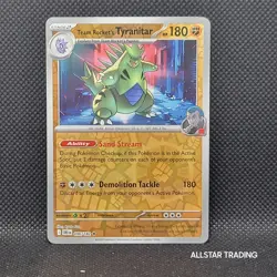 Rev Holo - Team Rocket's Tyranitar 096/182 Pokemon Destined Rivals - Pokemon SV - Image 2