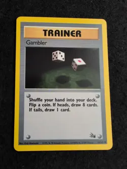 Gambler 60/62 Regular Common NM | Pokemon Fossil - Image 1