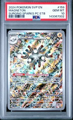 2024 Pokemon SVP EN Magneton Surging Sparks Promo Pokemon Center Stamped PSA 10 - Image 1