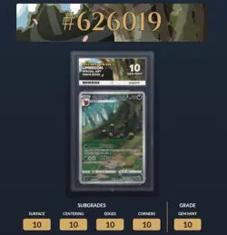 Pokemon TCG Umbreon 0615 Gem Pack Vol 2 - Ace Gem Mint 10 - Perfect Subgrades - Image 4