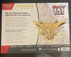 Pokemon 151 Zapdos EX Collection Box New Sealed - Image 2