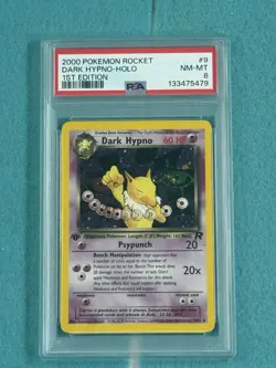 2000 Pokemon Rocket Dark Hypno Holo 1st Edition #9 PSA 8 - Image 1