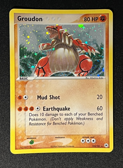 Pokemon 2004 EX Hidden Legends-Groudon 102/101 Secret Rare Holo -NM - Image 1