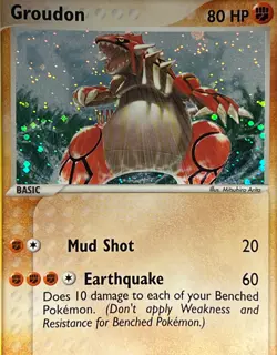 Pokemon 2004 EX Hidden Legends-Groudon 102/101 Secret Rare Holo -NM - Image 2
