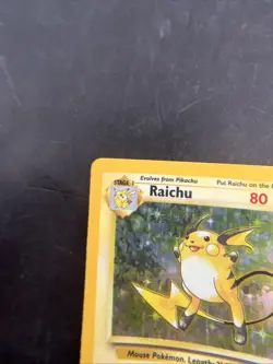 1999 Pokemon Base Set Raichu 14/102 Holo Rare - OG Vintage - LP/MP - Image 4