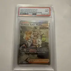 2023 POKEMON PAR SPECIAL ILLUSTRATION RARE #256 PROFESSOR SADA'S VITALITY PSA 9 - Image 1