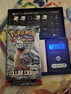 Heavy! 22.26 Gram Pokemon Stellar Crown Booster Pack Sealed - Image 1