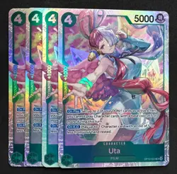 One Piece Uta OP13-023 SR Foil Playset (x4) Carrying on His Will NM - Image 1