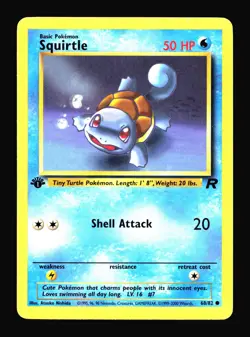 Squirtle 1st Edition Team Rocket #68/82 Common Pokemon Card T2-1099 - Image 1