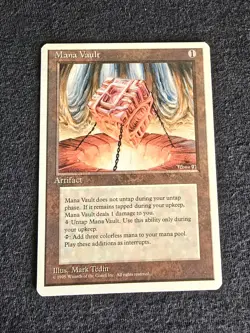 Mana Vault Artifact - Magic the Gathering 1995 Rare Card - Image 1