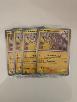 Pokemon TCG Pikachu At The Museum National History Museum Promo Card X4 - Image 1