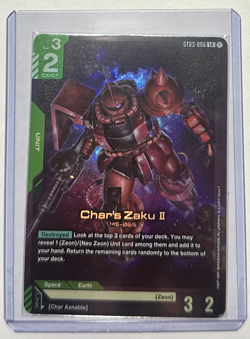 Gundam Card Game Char's Zaku II ST03-006 LR Near Mint/Mint Condition - Image 1