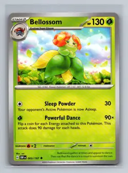 Bellossom Normal Uncommon SV03: Obsidian Flames OBF Grass 003/197 Pokemon Card T - Image 1