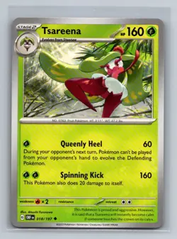 Tsareena Normal Uncommon SV03: Obsidian Flames OBF Grass 018/197 Pokemon Card TC - Image 1