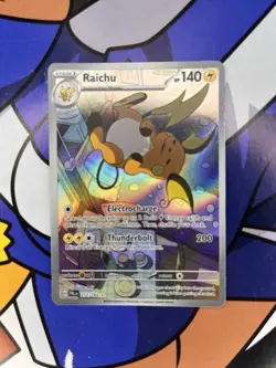 Pokemon TCG Raichu Card 211/193 Paldea Evolved Illustration Rare Full Art Holo - Image 1