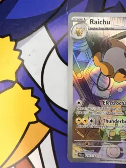Pokemon TCG Raichu Card 211/193 Paldea Evolved Illustration Rare Full Art Holo - Image 3