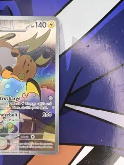 Pokemon TCG Raichu Card 211/193 Paldea Evolved Illustration Rare Full Art Holo - Image 4